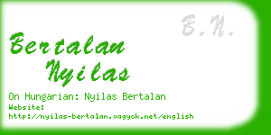 bertalan nyilas business card